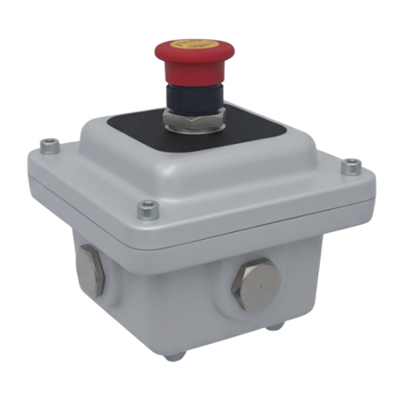 Parada de Emergencia button enclosure